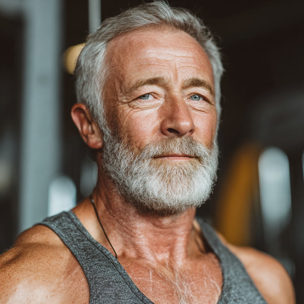 Група активних літніх людей на тренуванні